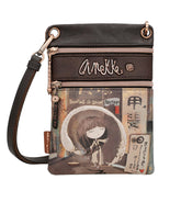 Anekke - Womens Mini Shoulder Bag with Double Compartment - Imitation Leather for Women with Adjustable Strap and ShÃ…ÂÂÂÂen Zippers - Womens Accessories and Accessories - Measures 15 x 22 x 2 cm,